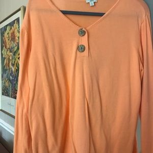 Bright sunny orange sweater